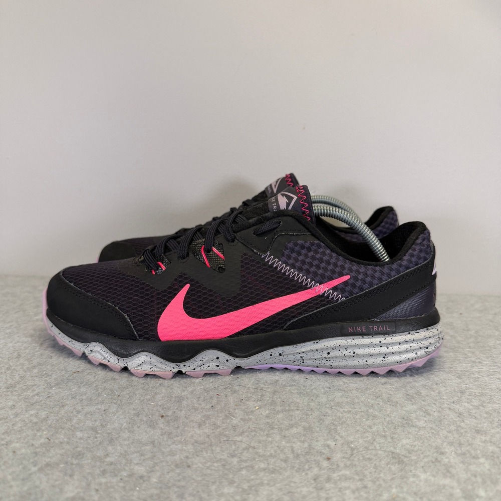Nike Juniper Trail Running Shoes Womens Size 8.5 Black Pink Purple CW3809-014